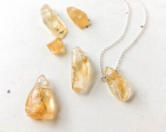 Custom Crystal Necklace Raw Citrine Jewelry for her under 30 Wanderlust Gift for Sister Little Luxuries Scorpio November Birthstone Necklace