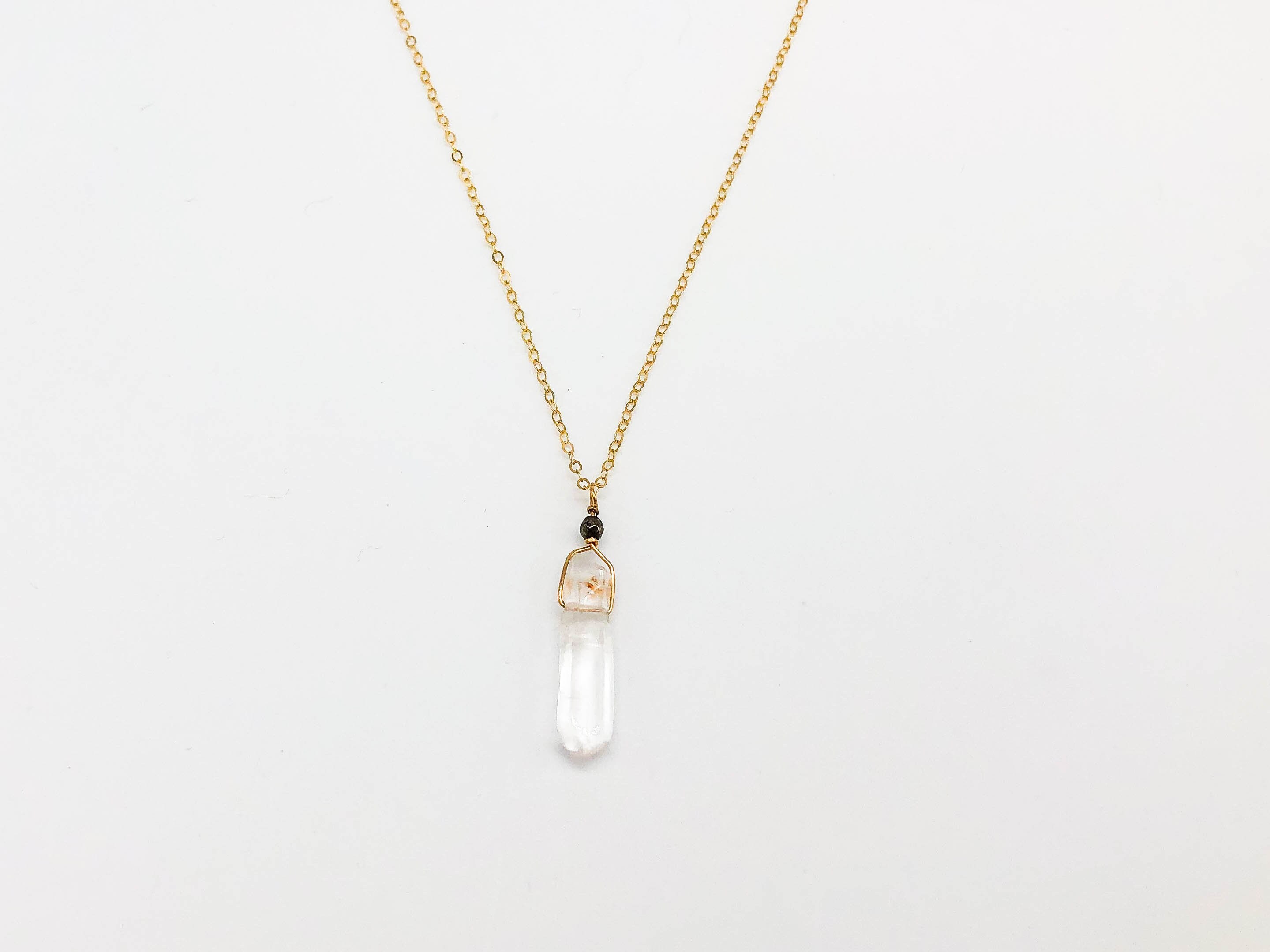 Custom Gold Crystal Necklace Raw Quartz Jewelry Unique Gift Etsy