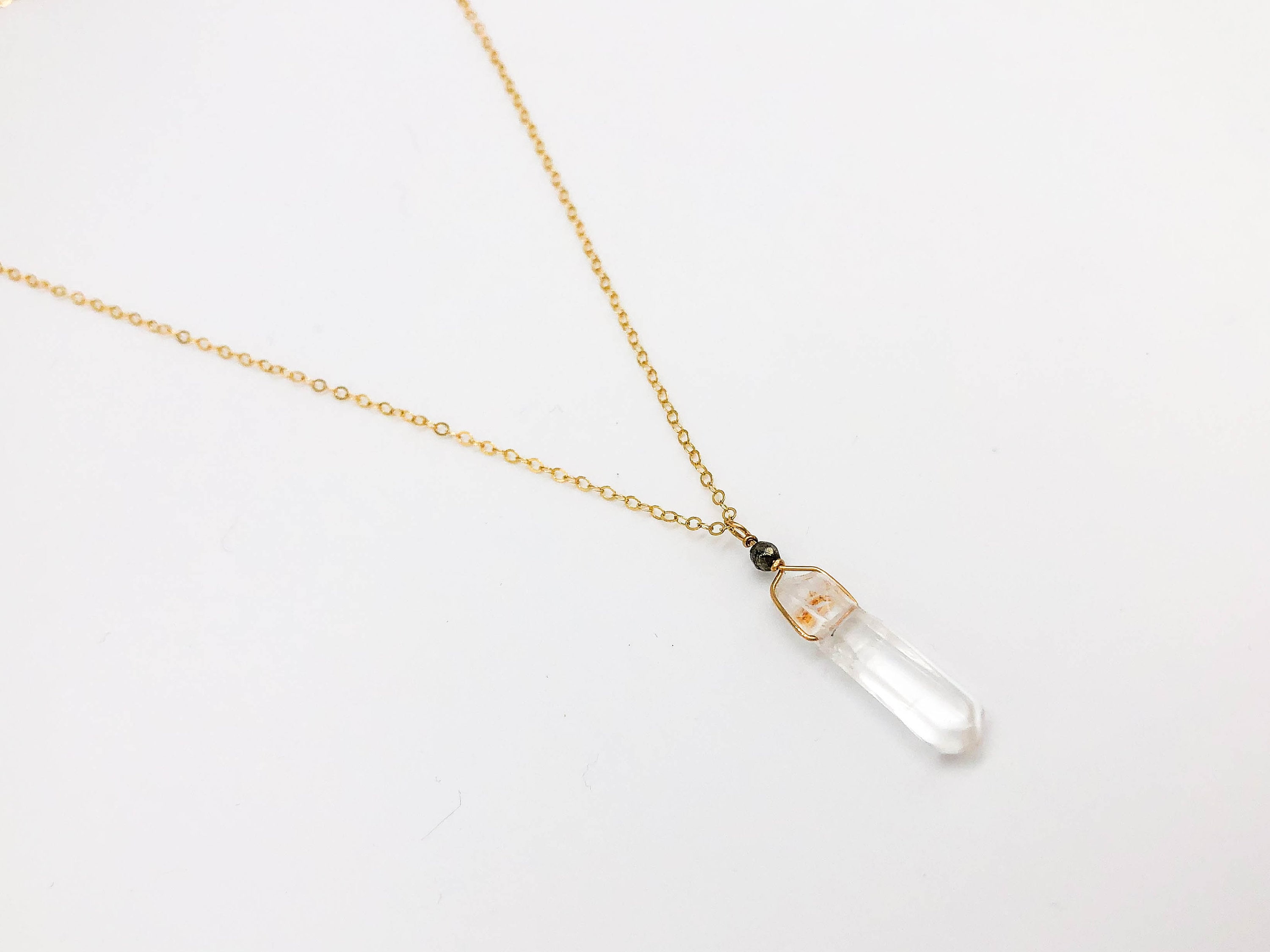 Custom Gold Crystal Necklace Raw Quartz Jewelry Unique Gift Etsy