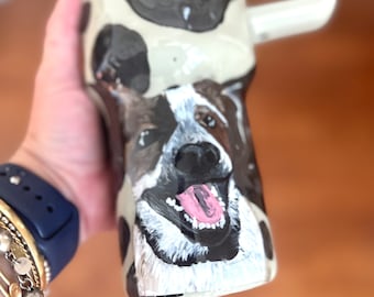 Hand-painted Custom Dog Lover Stanley Tumbler