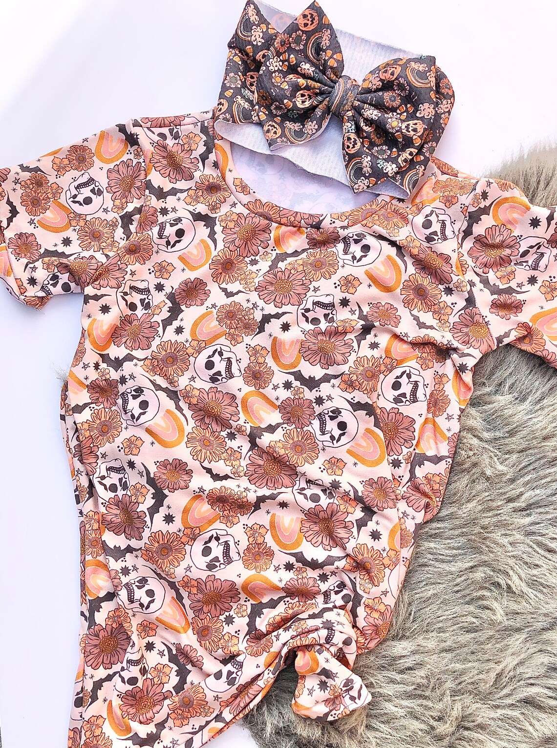 Halloween Toddler Kids Tshirt Skull Tshirt  Etsy