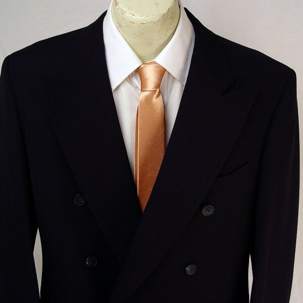 Vintage Sport Coat 39 40 R /M/ Navy Retro Mens Blazer Wool Jacket NINO CERRUTI