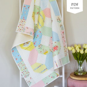 Bunnies & Cream Crib / Cot Quilt PDF Pattern