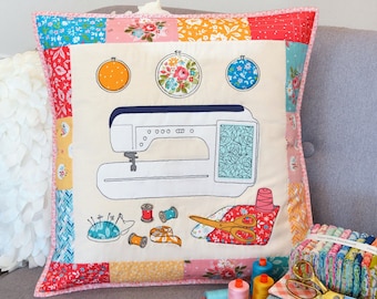 Happy Sewing Cushion & Mini Quilt PDF Pattern