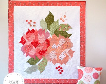 Blushing Blooms Quilt PDF Pattern