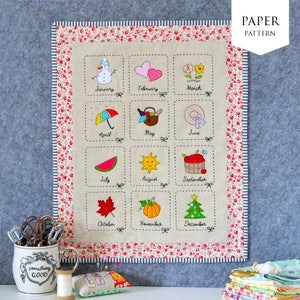 Monthly Sampler Paper Pattern image 1