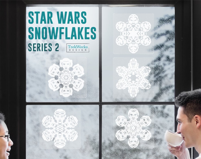 SALE 45% OFF Star Wars Snowflake Window Cling Decals: Series 2 image 2