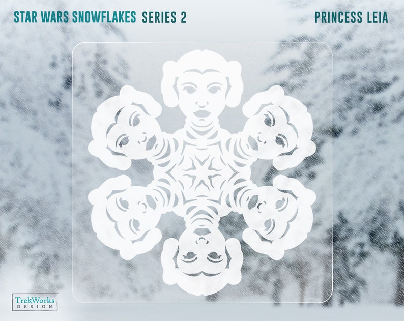 SALE 45% OFF Star Wars Snowflake Window Cling Decals: Series 2 image 1