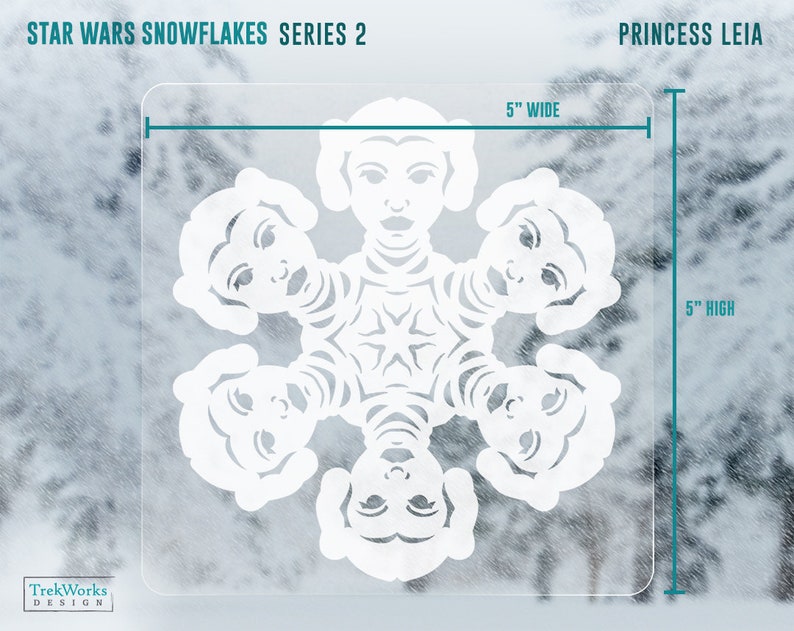 SALE 45% OFF Star Wars Snowflake Window Cling Decals: Series 2 image 7