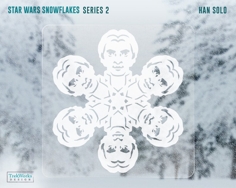 SALE 45% OFF Star Wars Snowflake Window Cling Decals: Series 2 image 6