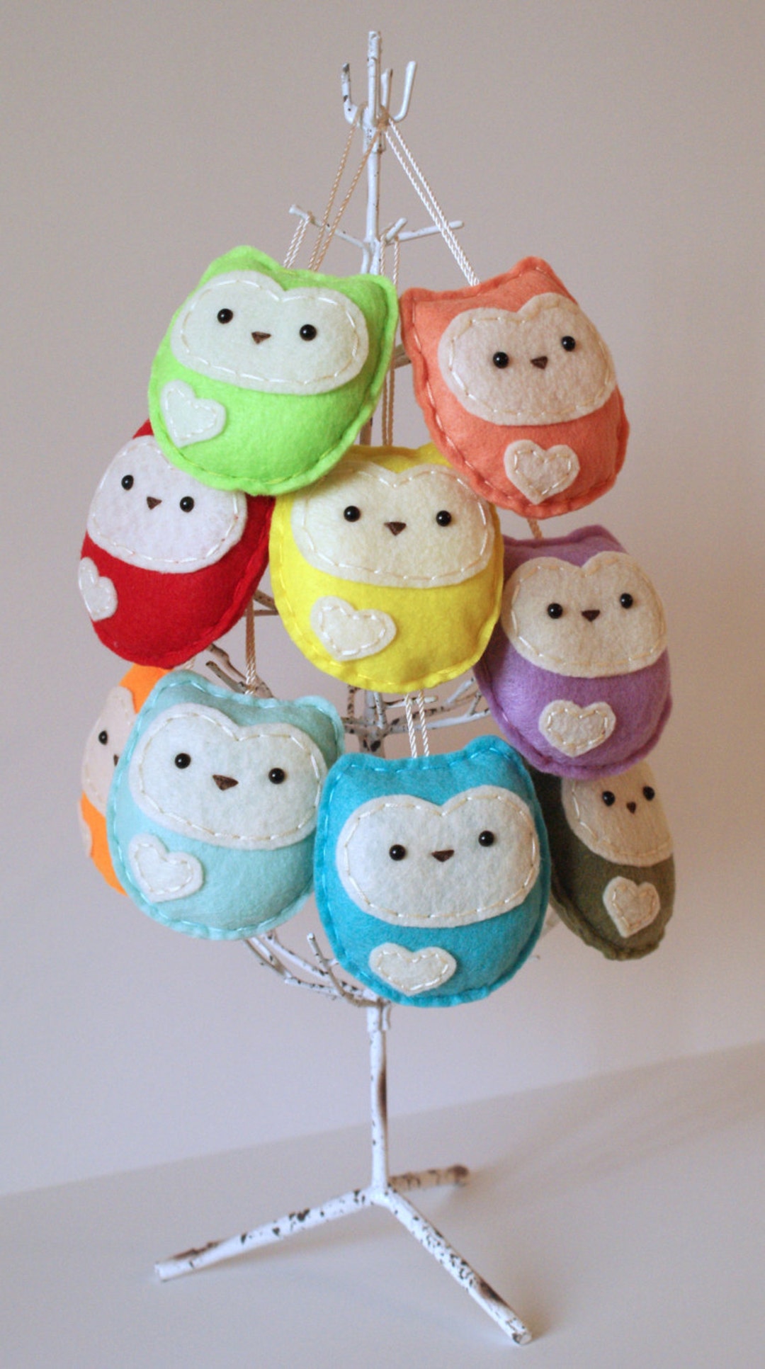 Owl Ornaments / Felt Christmas Ornaments / Handmade Felt Owl - Etsy