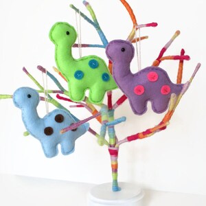 Personalized 2025 Dinosaur Ornament / Custom Brontosaurus Ornament - You Choose Colors / Felt Dinosaur Ornament / Made to Order