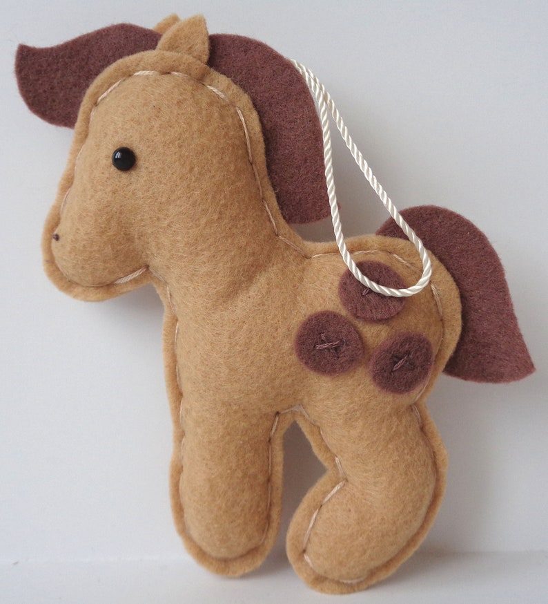 Felt Horse Ornament / Personalized Horse Ornaments / Handmade Etsy