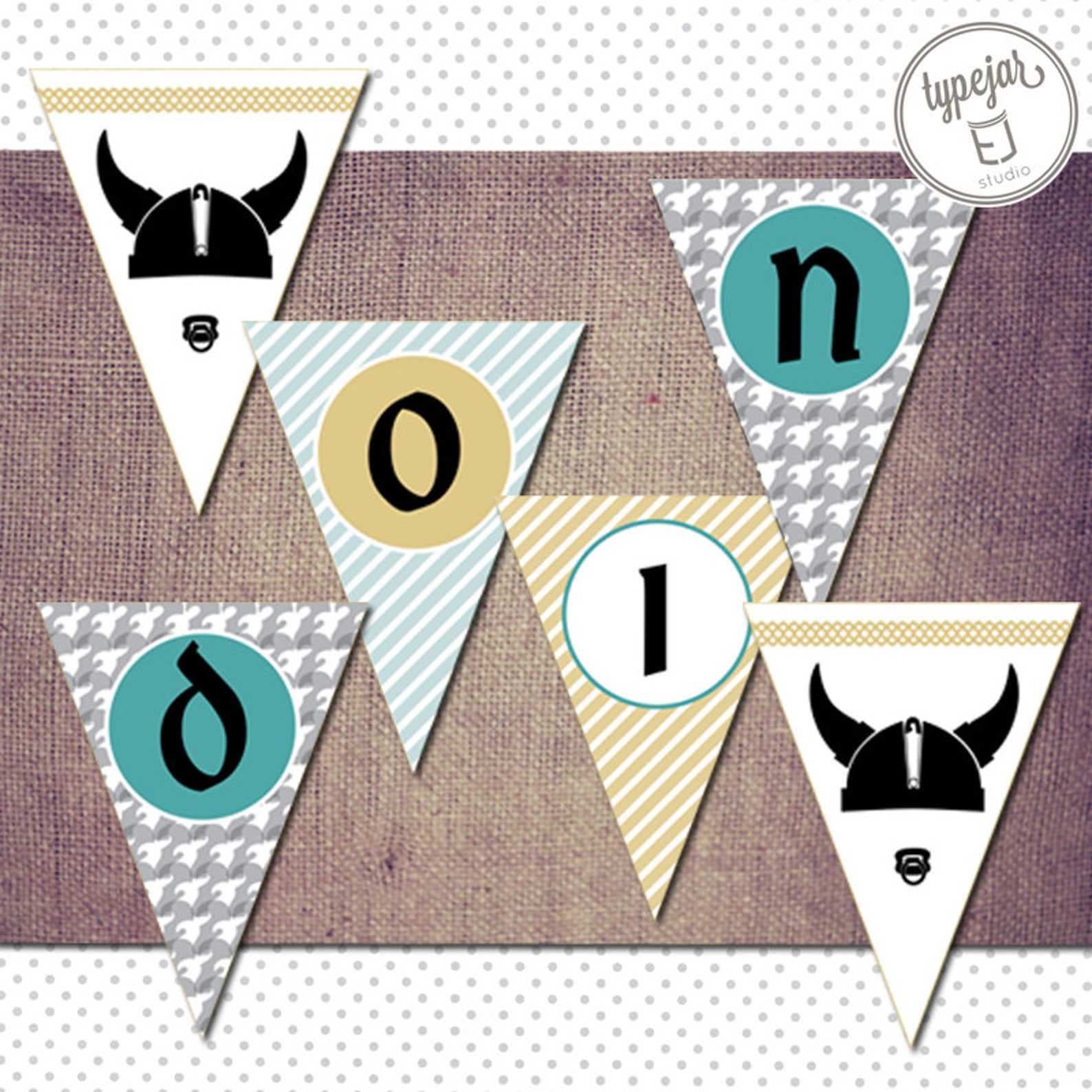 Printable Viking Baby Shower Banner Digital File Printing | Etsy