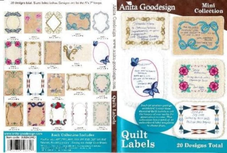 Quilt Labels Anita Goodesign Embroidery Designs Etsy