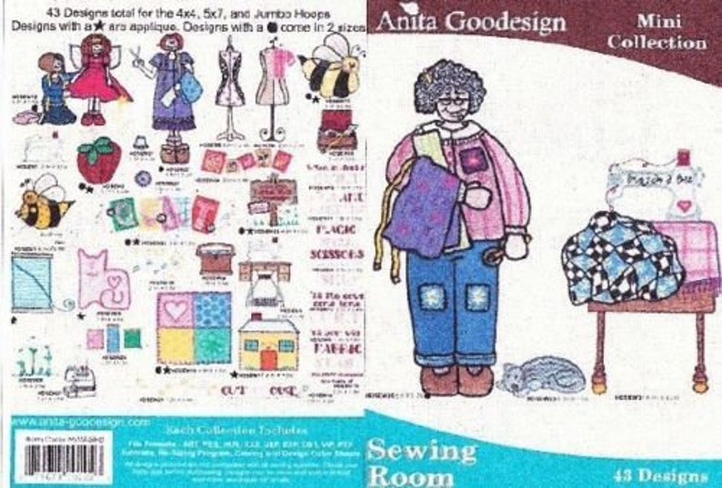 Sewing Room Anita Goodesign Embroidery Designs Etsy