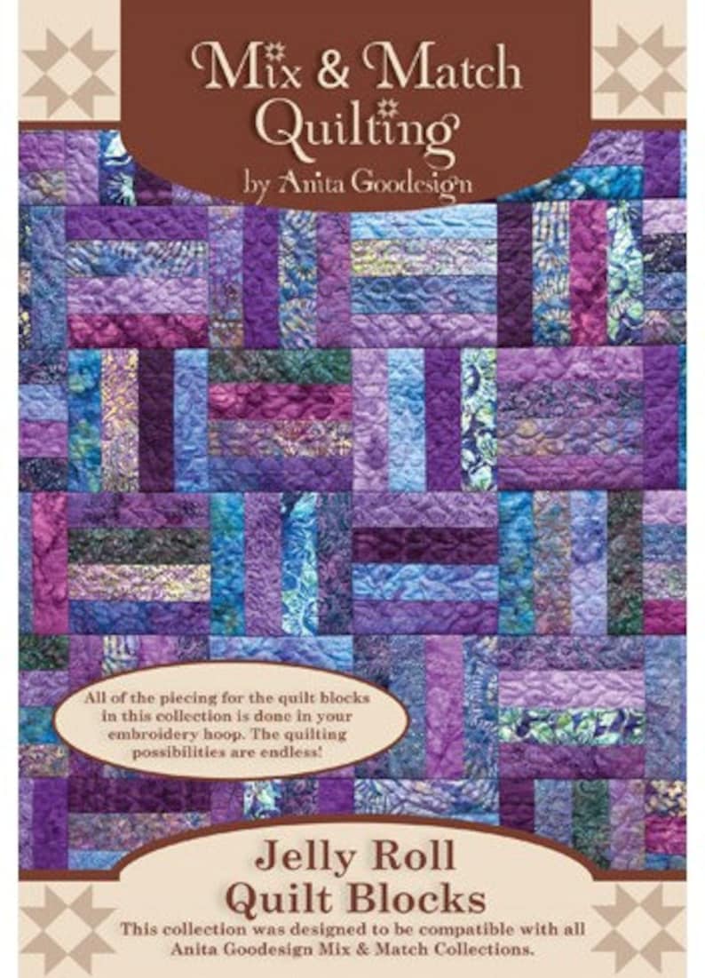 Anita Goodesign Jelly Roll Quilt Blocks Mix and Match Quilting NEW Etsy