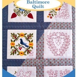 May include: A book cover with the title "Quilting Designs Baltimore Quilt" and the text "Full Collection" at the bottom. The cover features a colorful quilt design with various floral and bird motifs.