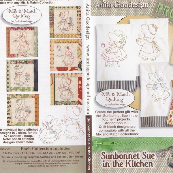 Sunbonnet Sue in the Kitchen Anita Goodesign Embroidery Designs