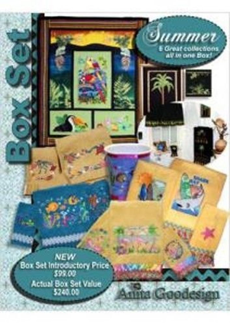 Summer Box Set Collection Anita Goodesign Embroidery CD Pack Etsy