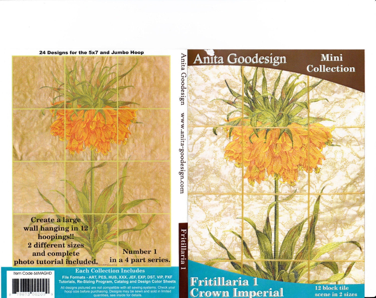 Fritillaria 1 Crown Imperial Anita Goodesign Embroidery - Etsy