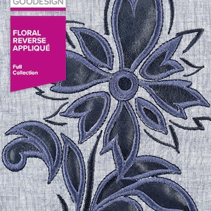 Floral Reverse Appliqué Anita Goodesign Embroidery Design Machine CD