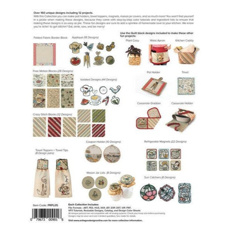 Anita Goodesign Stitchin in the Kitchen Premium Plus Collection CD and