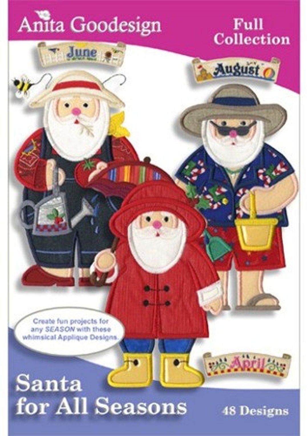 Anita Goodesign Santa for All Seasons Embroidery CD Etsy