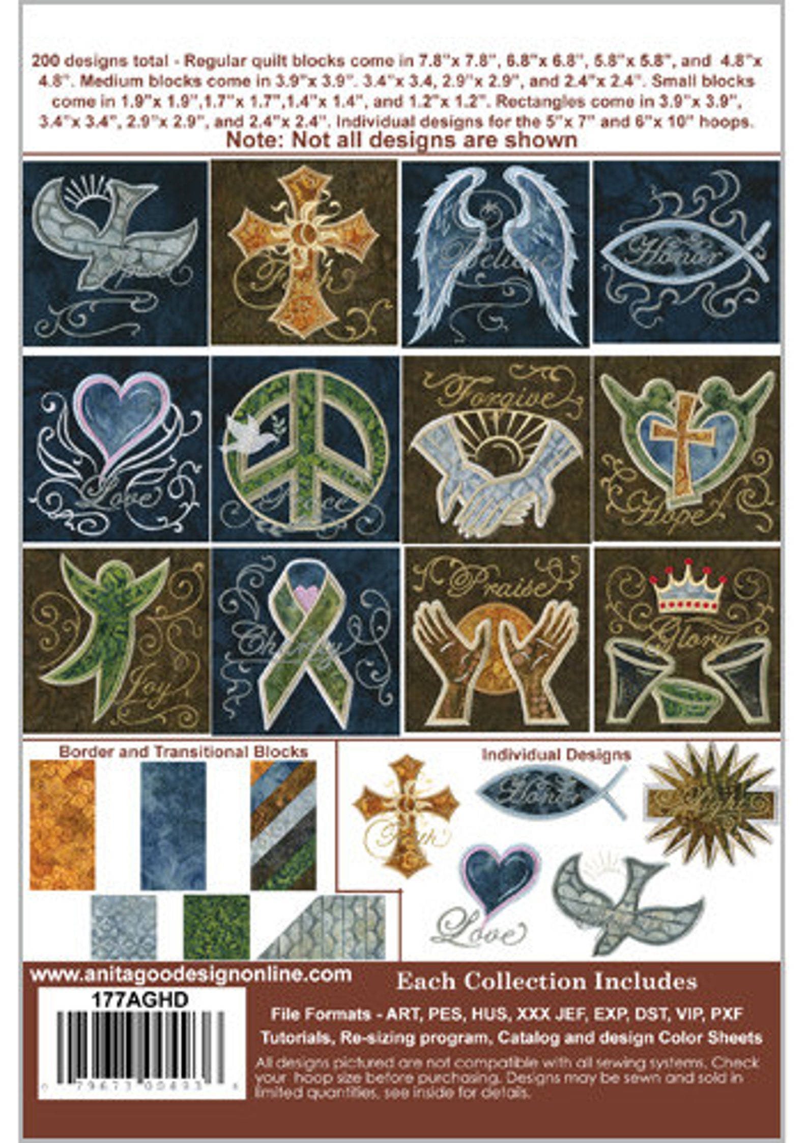 Anita Goodesign Faith Quilt Mix and Match Quilting Embroidery Designs