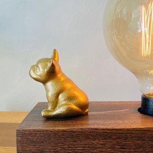 French Bulldog Lamp // Touch-Controlled