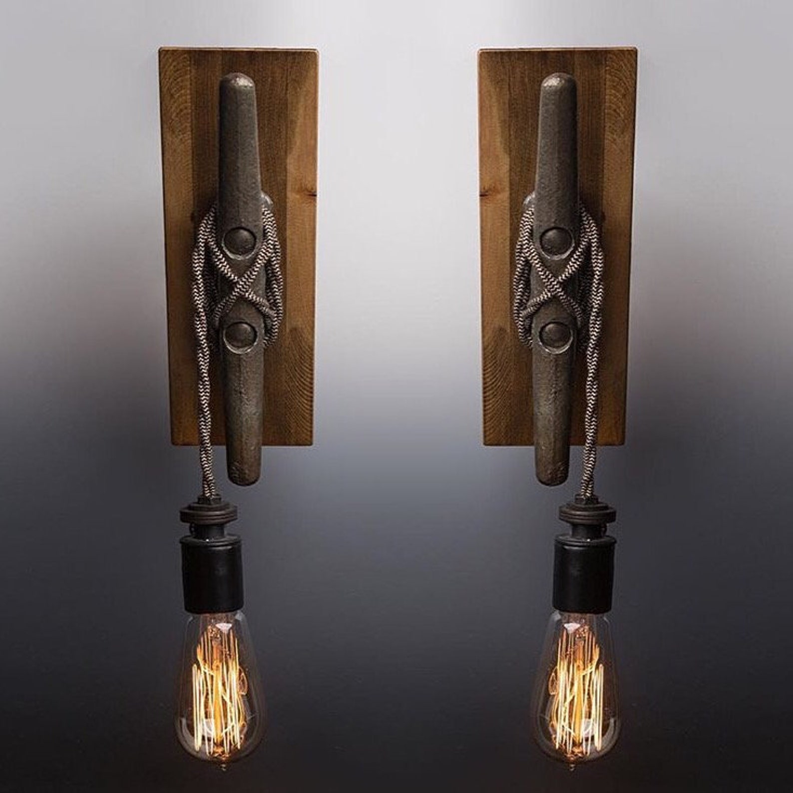 Nautical Wall Sconce PAIR Etsy