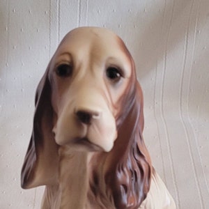 Vintage 7&quot; Tall Porcelain Spaniel Dog Figurine