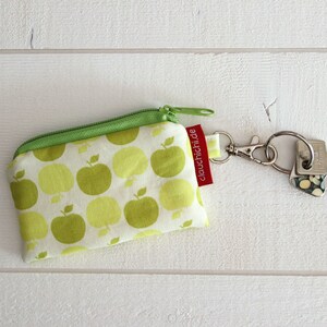 Schlüsseltasche Apples grün Mini-Geldbörse