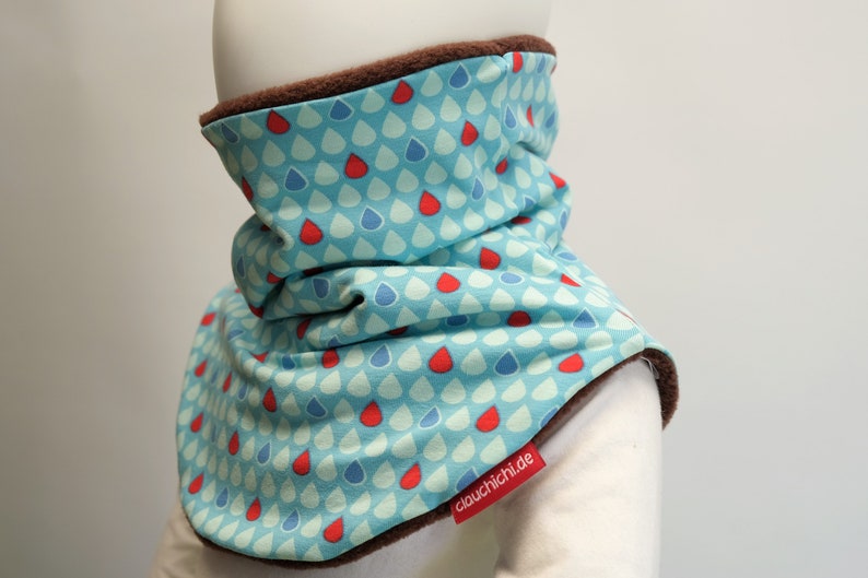 Slip scarf drops light blue red image 8