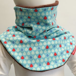 Slip scarf drops light blue red image 5