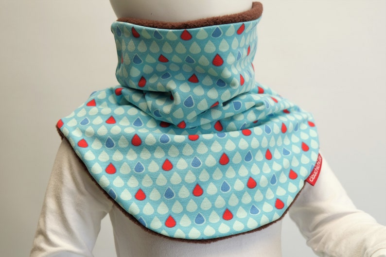 Slip scarf drops light blue red image 5