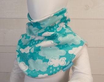 Slip-on scarf clouds for children toddlers lined