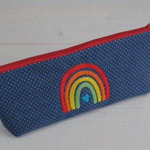 Pencil case RAINBOW Jeans embroidered small bag cosmetic bag image 6