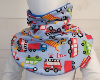 Slip-on scarf vehicles lined for children toddlers