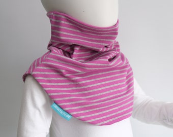 light slip scarf made of jersey stripes pink gray stripes for the transition desired size