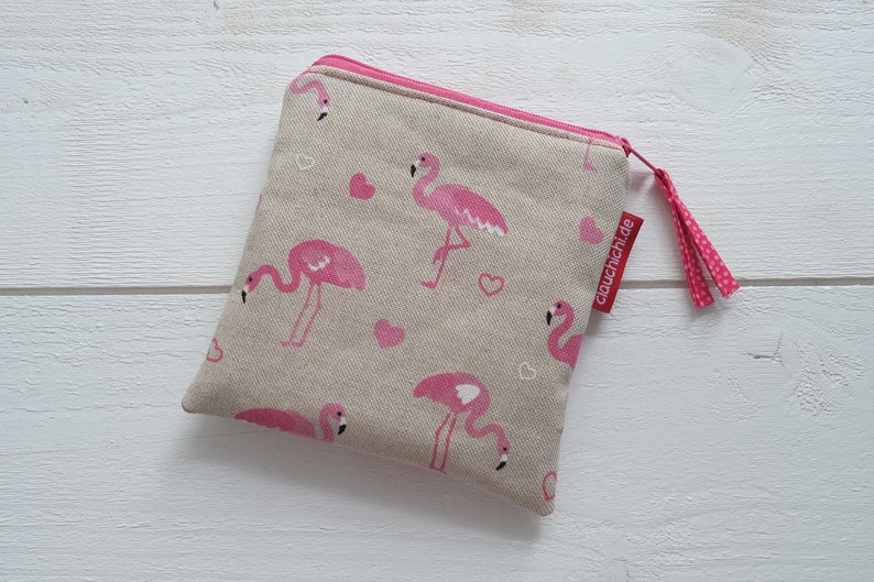 Tasche Flamingo für Monatshygiene & Kosmetik Bild 5