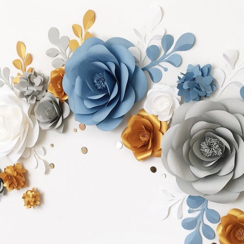 Baby Boy Nursery Decor nursery Decor Boy Paper Flowers Boy Etsy