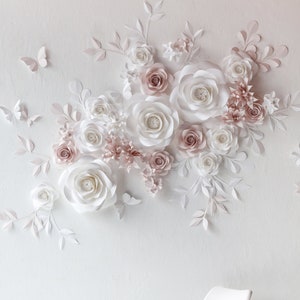 Wedding Paper Flower Wall - Wedding Paper Flower Backdrop - Wedding Paper Flower Banner