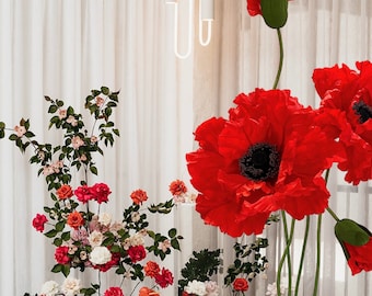 Giant Paper Flowers – Red, White, and Blue Memorial Day Decor