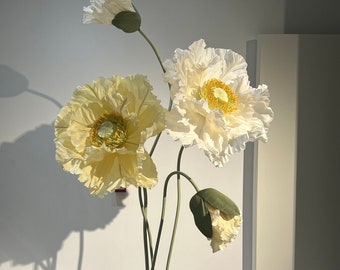 Oversized Paper Poppies - Freestanding Event Decor