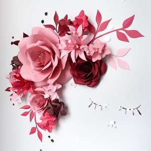 Paper Flower Nursery Decor - Paper Flowers Nursery Wall Decor - Paper Flowers over the crib decor (code:#165)