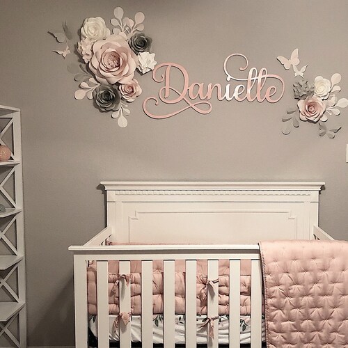 Nursery Wall Art Paper Flower Art for Nursery Nursery Etsy