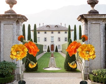 Wedding Paper Flowers Poppies – Freestanding Floral Decor