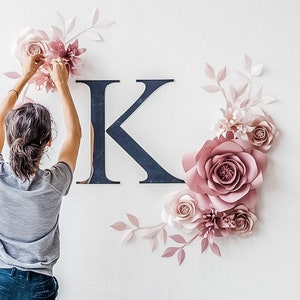 Paper Flower Wall Decor - Paper Flower Nursery - Paper Flowers (code:#142)