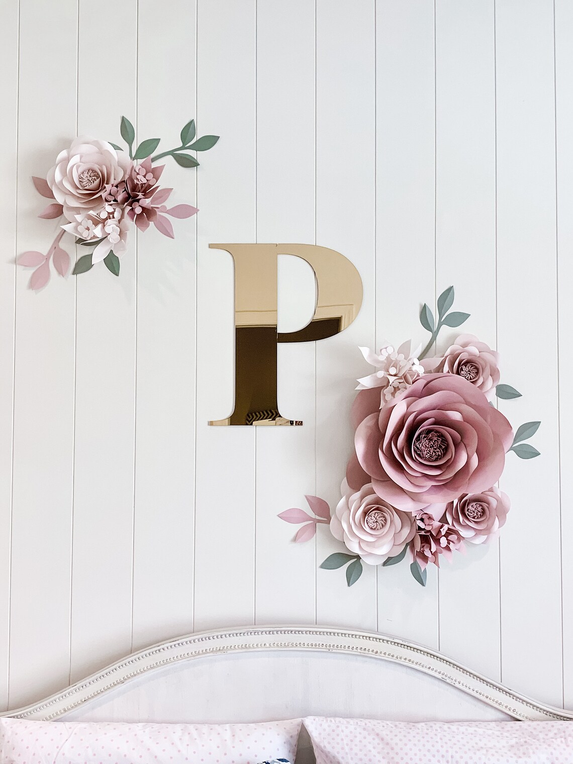 Paper Flowers Wall Decor Nursery Wall Paper Flowers With Etsy